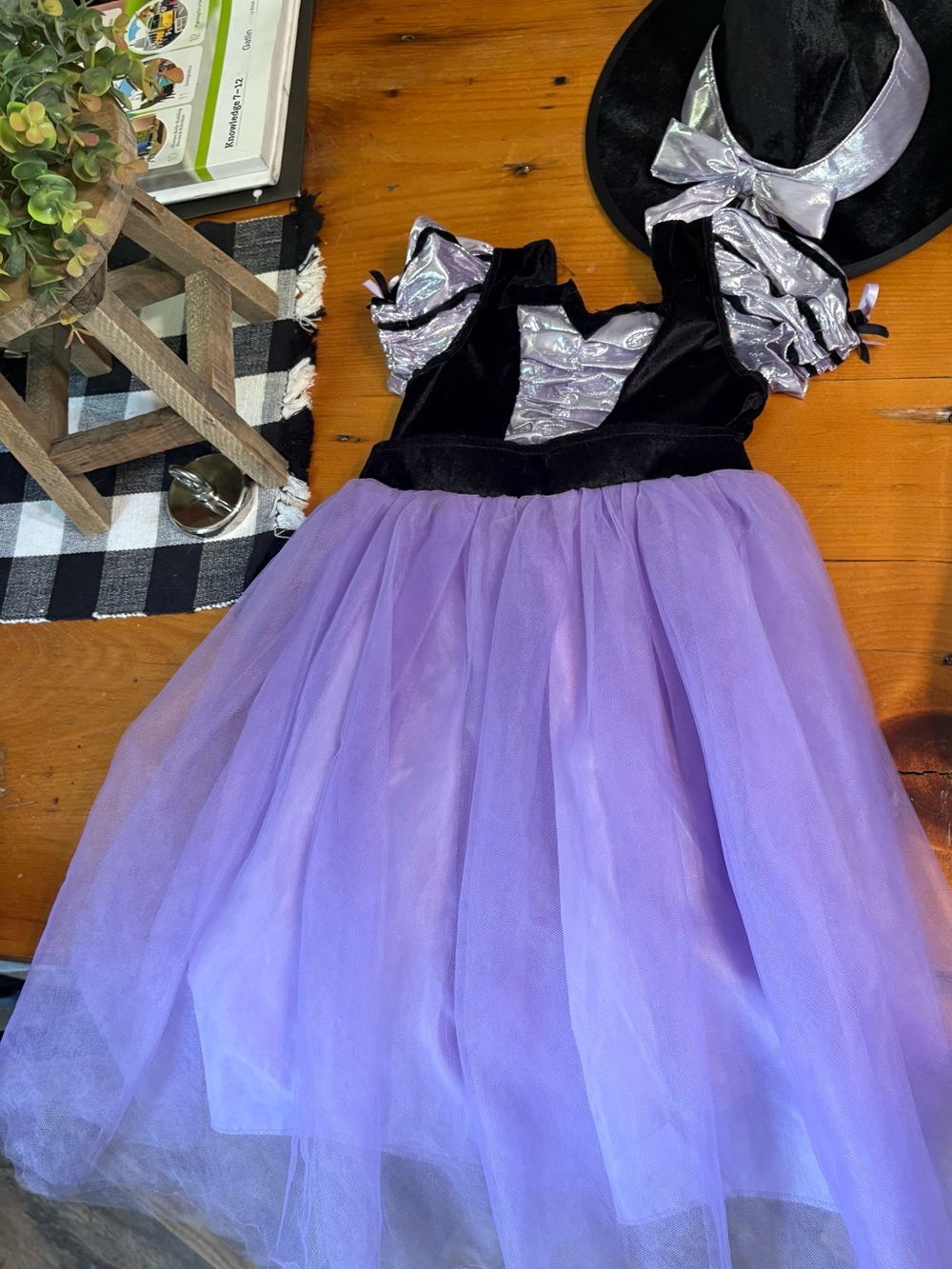 Purple Witch Halloween Costume for Kids - Toddler Girls - Picture 2 of 2